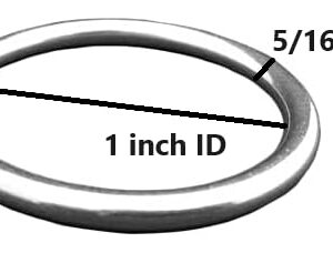 4 Pieces Stainless Steel 316 Round Ring Welded 5/32" x 1" (4mm x 25mm) Marine Grade O - Ring anillo Redondo