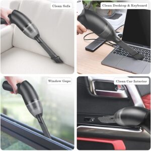 HONKYOB Keyboard Vacuum Cleaner Mini Vacuum Cleaner Rechargeable Cordless Vacuum Desk Vacuum Cleaner Computer Vacuum Cleaners with LED Light for Cleaning Dust,Hair,Crumbs,Car, Sewing Machine(H043)