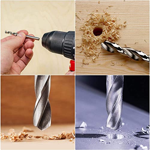 Auniwaig 1/2" Reduced Shank Drill Bit, 22mm High Speed Steel HSS Drill Bit for Stainless Steel, Alloy Metal, Plastic Wood