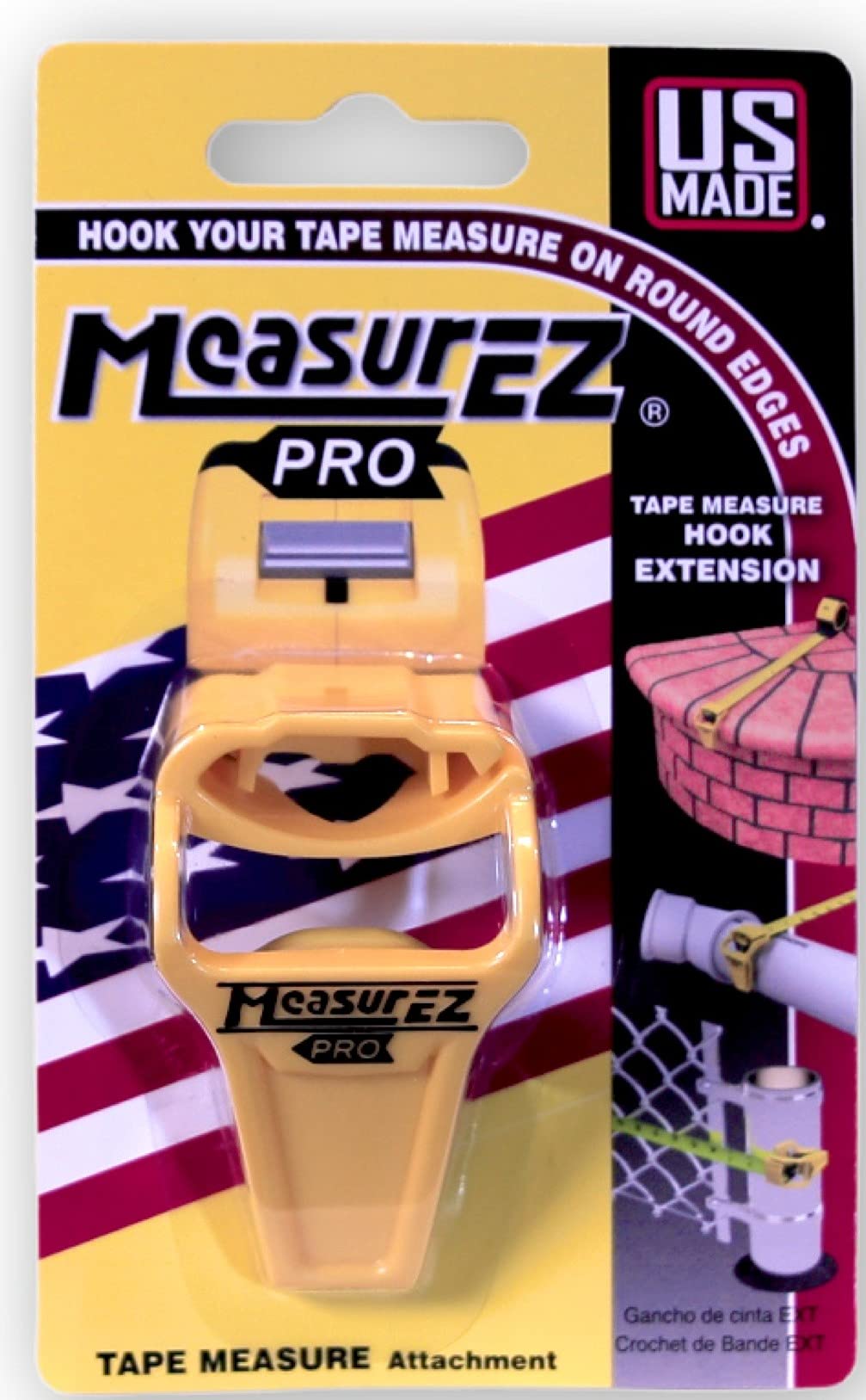 Blue Heron MeasurEZ Pro Tape Measure Adapter - Accurate Measuring Tool - Pipe Fence Steel Extension