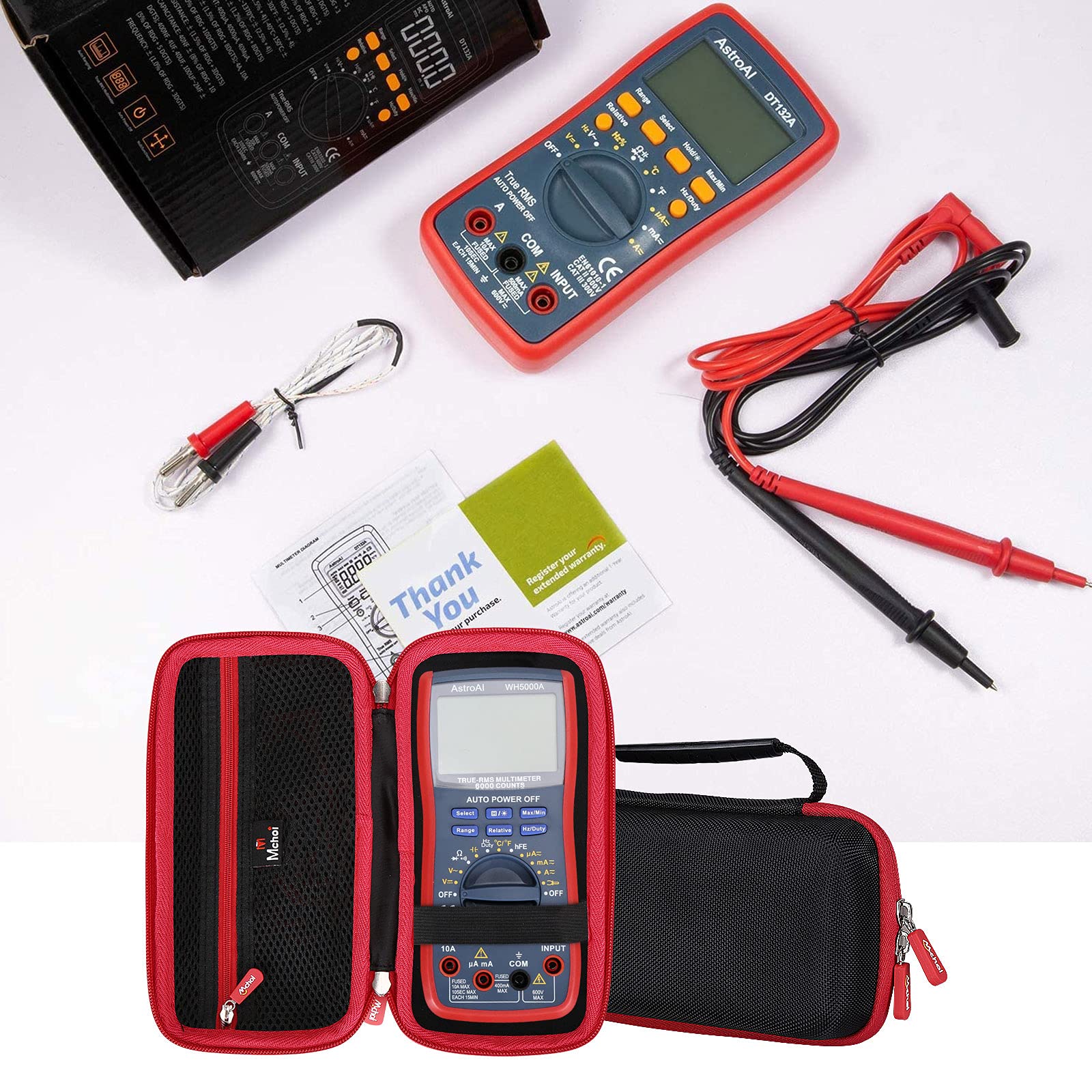 Mchoi Hard Portable Case Compatible with AstroAI Digital Multimeter TRMS 6000 Counts Volt Meter,CASE ONLY