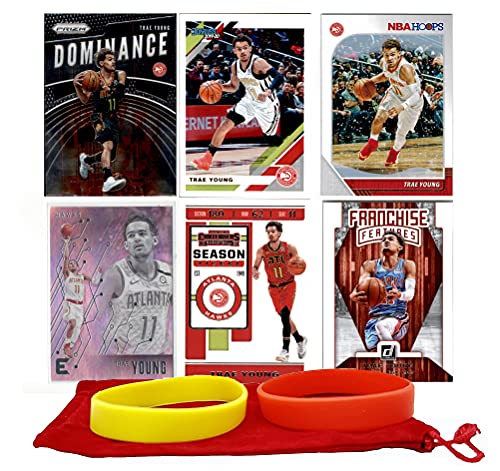 Trae Young Basketball Cards Assorted (6) Bundle - Atlanta Hawks Trading Card Gift Pack