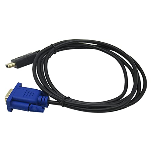 BLUE ELF HDMI to VGA Adapter Cable 6ft/1.8m Gold-Plated 1080P HDMI Male to VGA Male Active Video Converter Cord for Notebook PC DVD Player Laptop TV Projector Monitor Etc