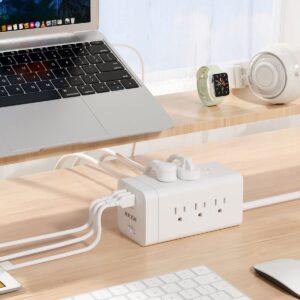 Power Strip Surge Protector with USB, Mscien 10 ft Extension Cord, Overload Surge Protection with 9 Outlets and 3 USB Ports, Wall Mount Charging Station for Home Office, 900 Joules, ETL Listed