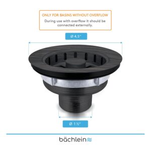 Bächlein Kitchen Pop Up Sink Basket Strainer with Drain Assembly - 3 1/2 Inch - Oil Rubbed Bronze