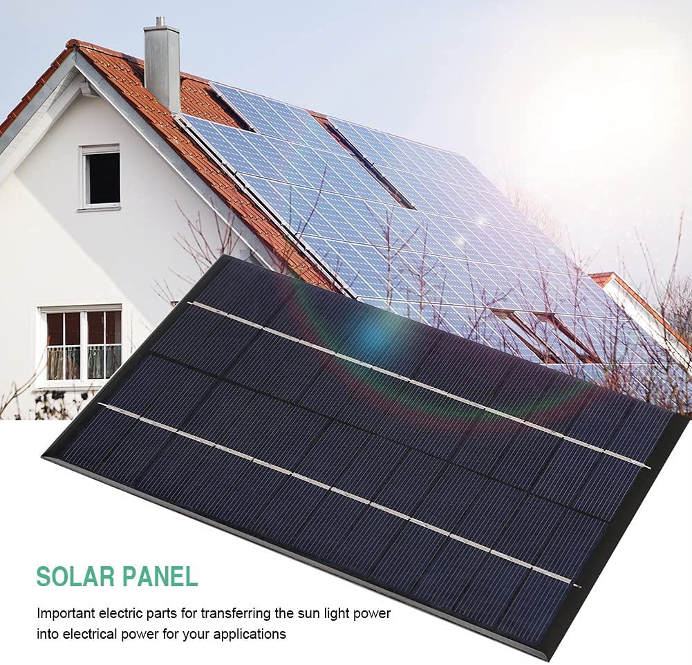 Heyiarbeit 1Pcs 6V 4.2W Polysilicon Epoxy DIY Solar Panel Module 130mm x 200mm/5.12" x 7.87" for Cell Charger