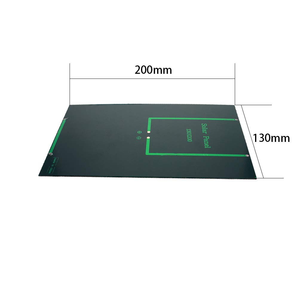 Heyiarbeit 1Pcs 6V 4.2W Polysilicon Epoxy DIY Solar Panel Module 130mm x 200mm/5.12" x 7.87" for Cell Charger