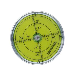 aluminium high precision horizontal leveler bubble level tool circle round 2.4 inch 60mm (silver,green)