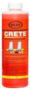 crete (16 oz bottle) professional urinal descaler & deodorizer. restores urinal drains to their original working diameter, resolving slow-running issues and eliminating the source of odors.