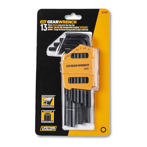 GEARWRENCH 10 Piece Short Arm Metric Hex Key Set - 83501