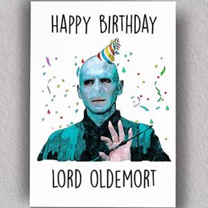 Lord Oldemort Birthday Card | Funny Birthday Card | Hilarious | Art Print | Blank Card