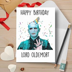 Lord Oldemort Birthday Card | Funny Birthday Card | Hilarious | Art Print | Blank Card