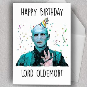 Lord Oldemort Birthday Card | Funny Birthday Card | Hilarious | Art Print | Blank Card