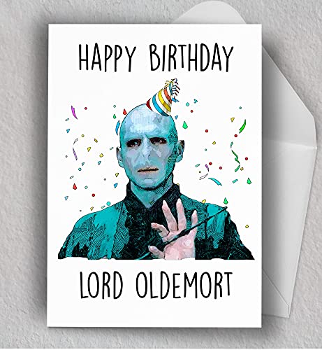 Lord Oldemort Birthday Card | Funny Birthday Card | Hilarious | Art Print | Blank Card