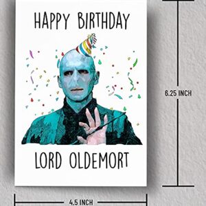 Lord Oldemort Birthday Card | Funny Birthday Card | Hilarious | Art Print | Blank Card