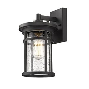 Casia Outdoor Wall Sconces, Exterior Wall Lantern, Outdoor Wall Lighting Fixture, Outdoor Wall Mounted Lights, Outdoor Wall Lights for Patio, Porch, Garden,Balcony (Black, 12" H)