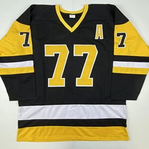 Autographed/Signed Paul Coffey Pittsburgh Black Hockey Jersey JSA COA