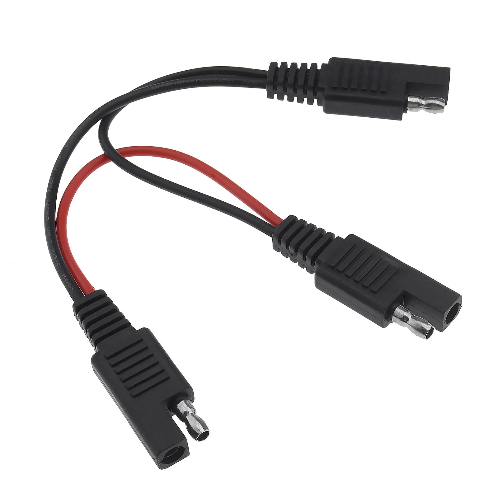 SING F LTD 1pcs 1 to 2 SAE Connector Cable SAE Red Black White Y Splitter Adapter Quick Release Connector Power Charger Adapter Quick Connect Disconnect Plug SAE Connector 18AWG 20.5cm