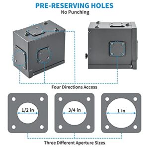 30 Amp Power Inlet Box, Briidea NEMA 3R Generator Inlet Box with 5 Preserved Holes, NEMA L14-30P, 125/250 Volt, 7500 Watts Generator Transfer Switch, Weatherproof for Outdoor Use