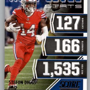 2021 Score Next Level Stats #12 Stefon Diggs Buffalo Bills Official NFL Football Trading Card in Raw (NM or Better) Condition