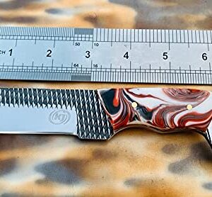 Custom handmade rasp steel cowboy Bull knife