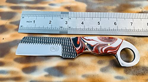 Custom handmade rasp steel cowboy Bull knife