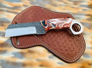 custom handmade rasp steel cowboy bull knife