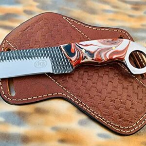 Custom handmade rasp steel cowboy Bull knife
