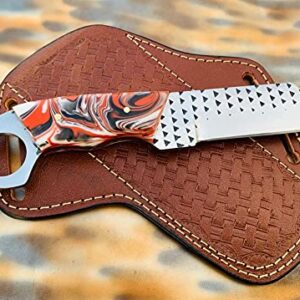 Custom handmade rasp steel cowboy Bull knife