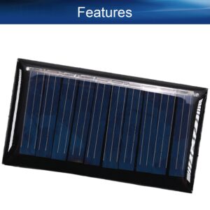 Heyiarbeit 5 Pcs 5V 0.125W Mini Polysilicon Epoxy DIY Solar Panel Module 45mm x 25mm/1.77" x 0.98" for Cell Charger