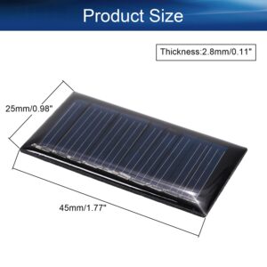 Heyiarbeit 5 Pcs 5V 0.125W Mini Polysilicon Epoxy DIY Solar Panel Module 45mm x 25mm/1.77" x 0.98" for Cell Charger