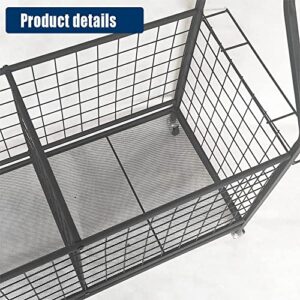 Lhysn Carbon Steel Sports Equipment Storage Rack, 2 Baskets, 2 Lockable Wheels Guaranteed