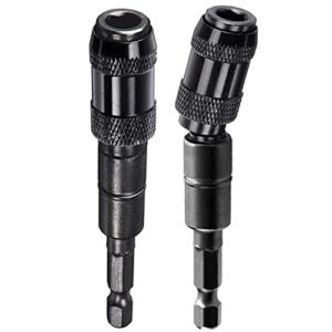 yakamoz 2pcs pivoting bit tip holder 1/4" hex quick release magnetic knuckle bits holder extender for screwdriver bits drill extension attachment