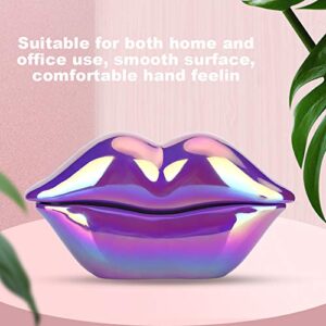 Zunate Electroplate Creative Lip Telephone, Fashionable Funny Multi-Functional Desktop Landline Phone for Home Office, Decoration Gift