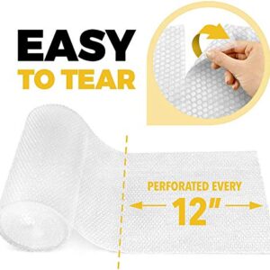 4 Rolls bubble cushioning wrap 12 inch x 175 feet perforated every 12” ideal for shipping, packing, & moving