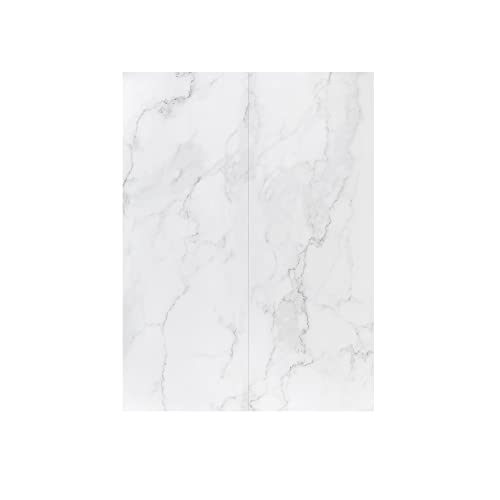 Ove Decors Arroyo 60 x 32 in. Solid Surface Alcove Shower Wall, Carrara