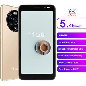 Mate40 Pro Unlocked Cell Phone Factory Unlocked Android Smartphone, 5.45in HD Full Screen 512MB ROM 4GB RAM 3G Dual SIM Unlocked Smartphones for Android 4.4.2 Face Unlock Ultra Slim Lightweight