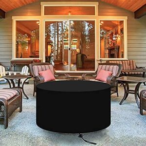 Bicherub Outdoor Fire Pit Cover 420D Heavy Duty Round Patio Fire Pit Cover Outdoor Fireplace Fire Bowl Cover - 36 inch