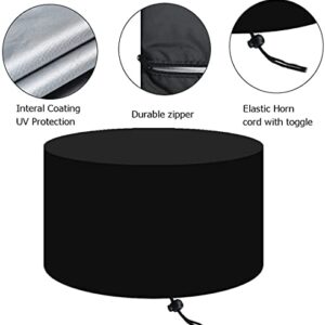 Bicherub Outdoor Fire Pit Cover 420D Heavy Duty Round Patio Fire Pit Cover Outdoor Fireplace Fire Bowl Cover - 36 inch