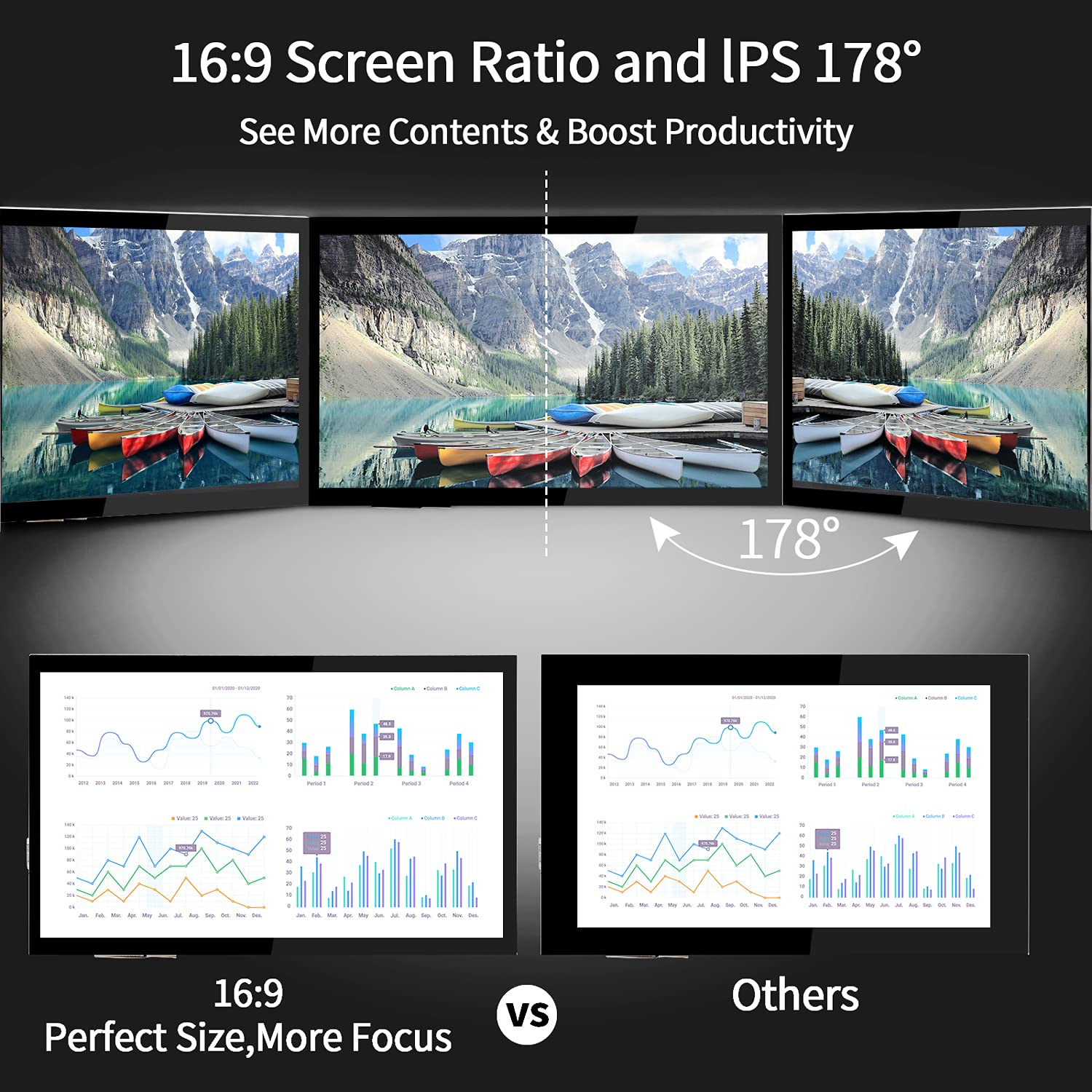 HMTECH Raspberry Pi Screen 10.1 Inch Touchscreen Monitor 1024x600 Portable HDMI Monitor 16:9 IPS Screen Display for Raspberry Pi 4/3/2/Zero/B/B+ Win11/10/8/7, Free-Driver