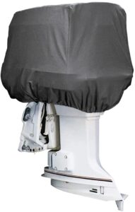 akefit outboard motor cover, waterproof & sunproof boat motor covers,motor hood cover with heavy duty oxford fabric extra pvc coatin, fits motor up to 150hp