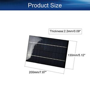 Heyiarbeit 1 Pcs 12V 4.2W Small Polysilicon Epoxy Resin DIY Solar Panel Module 130mm x 200mm/5.12" x 7.87" for Cell Charger