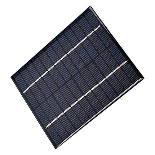 Heyiarbeit 1 Pcs 12V 2W Small Polysilicon Epoxy Resin DIY Solar Panel Module 136mm x 110mm/5.35" x 4.33" for Cell Charger