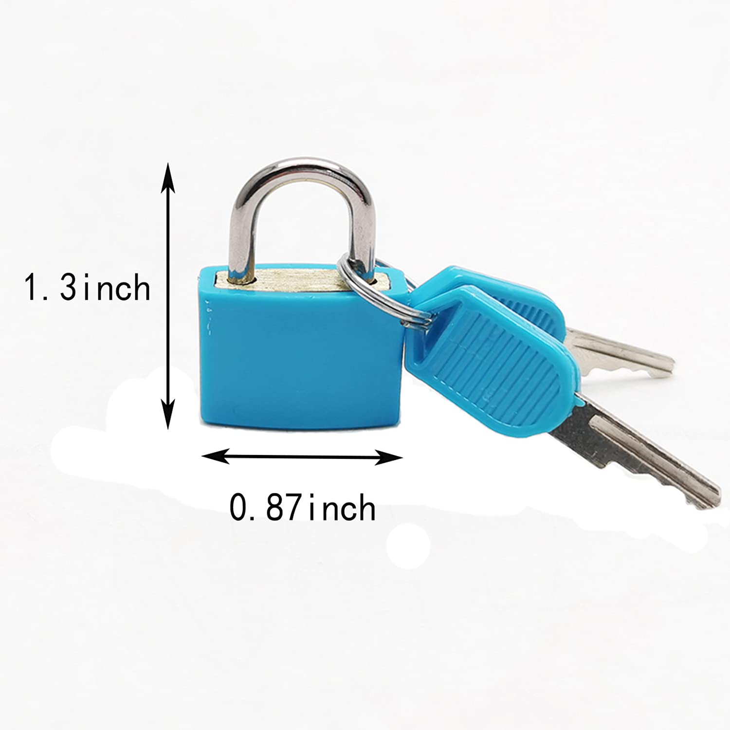 Suitcase Lock with Keys, Multicolor Small Padlock for Backpacks, Laptop Bags, Boxes, Storage Cabinets, 6 Pcs
