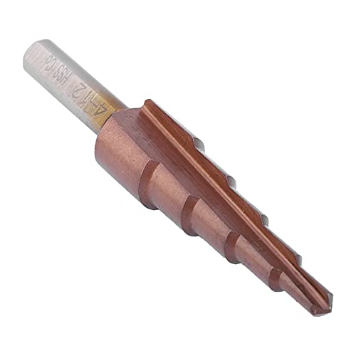 Hole Drill Bit, High Speed Steel M35 Triangular Shank Step Bit Set High Hardness for Wood for PVC Board for Steel(4-12 (5th order))