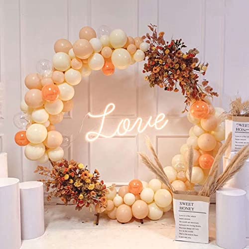 7ft Round Backdrop Stand,Iron Circle Wedding Arch,Flower Ring Arch Stand Circle for Valentine's Day,Wedding,Birthday,Christmas,Garden Decoration(7ft, Gold)