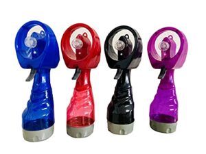 n/c portable misting fan battery-operated handheldwith water spray misting fan suitable for traveling out, 4 piece set