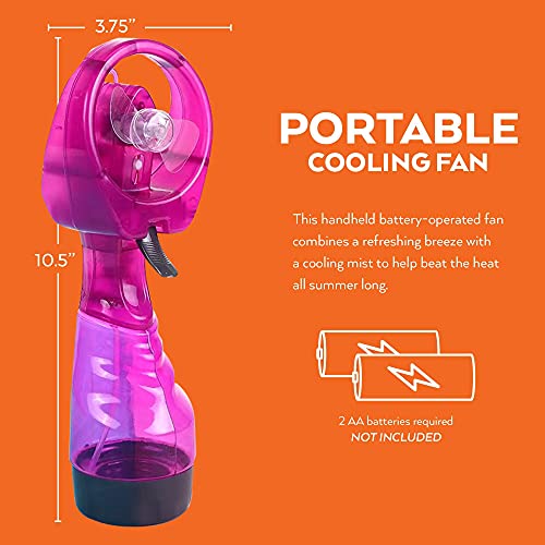 N/C Portable Misting Fan Battery-Operated Handheldwith Water Spray Misting Fan Suitable for Traveling Out, 4 Piece Set