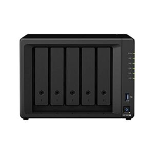 synology diskstation ds1520+ nas server for business with celeron cpu, 8gb ddr4 memory, 1tb m.2 ssd, 10tb ssd storage, dsm operating system