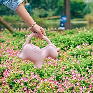 Indoor Watering Can, Elephant Watering Can Anti-Slid Handle Cute Plastic Creative for House Bonsai Plants Garden Flower Pink 1